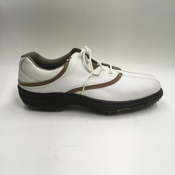 Footjoy Golf comfort, White/Brown Sz 8.5 Wms(0021) - Picture 2 of 6